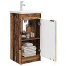 vidaXL Fürdőszobai pult mosdóval Antik Fa 42 x 40 x 84,5 cm Szerelt Fa