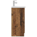 vidaXL Fürdőszobai pult mosdóval Antik Fa 42 x 40 x 84,5 cm Szerelt Fa