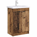 vidaXL Fürdőszobai Mosdó Alatti Szekrény Antik Fa 56 x 37,5 x 81 cm