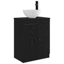 vidaXL Fürdőszobai pult mosdóval Fekete 54 x 35 x 83 cm Szerelt Fa