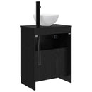 vidaXL Fürdőszobai pult mosdóval Fekete 54 x 35 x 83 cm Szerelt Fa