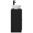 vidaXL Fürdőszobai pult mosdóval Fekete 54 x 35 x 83 cm Szerelt Fa