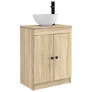 vidaXL Fürdőszobai pult mosdóval Sonoma Tölgy 54 x 35 x 83 cm