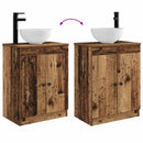 vidaXL Fürdőszobai pult mosdóval Antik Fa 54 x 35 x 83 cm Szerelt Fa