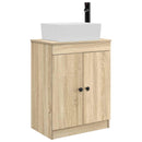 vidaXL Fürdőszobai pult mosdóval Sonoma Tölgy 54 x 35 x 83 cm