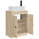 vidaXL Fürdőszobai pult mosdóval Sonoma Tölgy 54 x 35 x 83 cm