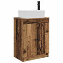 vidaXL Fürdőszobai pult mosdóval Antik Fa 54 x 35 x 83 cm Szerelt Fa