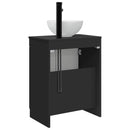 vidaXL Fürdőszobai pult mosdóval Fekete 54 x 35 x 83 cm Szerelt Fa