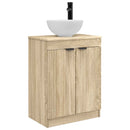 vidaXL Fürdőszobai pult mosdóval Sonoma Tölgy 54 x 35 x 83 cm