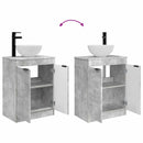 vidaXL Fürdőszobai pult mosdóval Betonszürke 54 x 35 x 83 cm