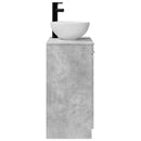 vidaXL Fürdőszobai pult mosdóval Betonszürke 54 x 35 x 83 cm