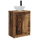 vidaXL Fürdőszobai pult mosdóval Antik Fa 54 x 35 x 83 cm Szerelt Fa