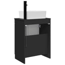 vidaXL Fürdőszobai pult mosdóval Fekete 54 x 35 x 83 cm Szerelt Fa