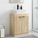 vidaXL Fürdőszobai pult mosdóval Sonoma Tölgy 54 x 35 x 83 cm