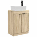 vidaXL Fürdőszobai pult mosdóval Sonoma Tölgy 54 x 35 x 83 cm