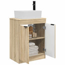 vidaXL Fürdőszobai pult mosdóval Sonoma Tölgy 54 x 35 x 83 cm