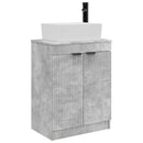 vidaXL Fürdőszobai pult mosdóval Betonszürke 54 x 35 x 83 cm