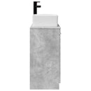 vidaXL Fürdőszobai pult mosdóval Betonszürke 54 x 35 x 83 cm