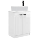 vidaXL Fürdőszobai pult mosdóval Magasfényű Fehér 54 x 35 x 83 cm