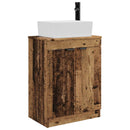 vidaXL Fürdőszobai pult mosdóval Antik Fa 54 x 35 x 83 cm Szerelt Fa