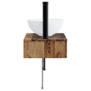 vidaXL Fali Mosdó Antik Fa 40 x 35 x 39 cm Szerelt Fa