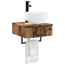 vidaXL Fali Mosdó Antik Fa 40 x 41 x 40,5 cm Szerelt Fa