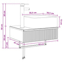 vidaXL Fali Mosdó Szürke Sonoma 50 x 41 x 39 cm Szerelt Fa