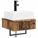 vidaXL Fali Mosdó Antik Fa 40 x 41 x 39 cm Szerelt Fa
