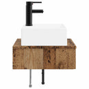 vidaXL Fali Mosdó Antik Fa 40 x 41 x 39 cm Szerelt Fa