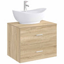 vidaXL Fürdőszobai mosdókagyló Krómszínű 59 x 35 x 21 cm Fém
