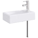 vidaXL Fürdőszobai mosdókagyló Krómszínű 45,5 x 25,5 x 13 cm Fém