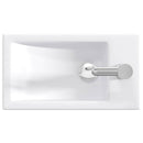 vidaXL Fürdőszobai mosdókagyló Krómszínű 45,5 x 25,5 x 13 cm Fém