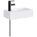 vidaXL Fürdőszobai mosdókagyló Matt fekete 45,5 x 25,5 x 13 cm Fém