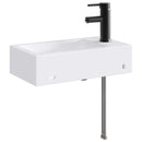 vidaXL Fürdőszobai mosdókagyló Matt fekete 45,5 x 25,5 x 13 cm Fém