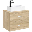 vidaXL Fürdőszobai mosdókagyló Matt fekete 45,5 x 25,5 x 13 cm Fém