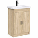 vidaXL Fürdőszobai mosdókagyló Matt fekete 61 x 40 x 16,5 cm Fém