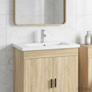vidaXL Fürdőszobai mosdókagyló Krómszínű 81 x 40 x 17,5 cm Fém