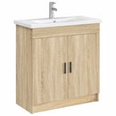 vidaXL Fürdőszobai mosdókagyló Krómszínű 81 x 40 x 17,5 cm Fém