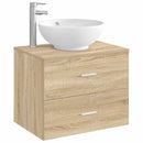 vidaXL Fürdőszobai mosdókagyló Krómszínű 44 x 44 x 16 cm Fém