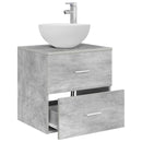 vidaXL Fali mosdószekrény Betonszürke 49,5 x 41 x 64,5 cm Szerelt Fa