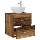 vidaXL Fali mosdószekrény Antik Fa 49,5 x 41 x 64,5 cm Szerelt Fa