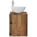 vidaXL Fali mosdószekrény Antik Fa 49,5 x 41 x 64,5 cm Szerelt Fa