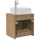 vidaXL Fali mosdószekrény Kézműves Tölgy 49,5 x 41 x 63 cm Szerelt Fa