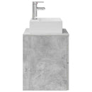 vidaXL Fali mosdószekrény Betonszürke 49,5 x 41 x 62,5 cm Szerelt Fa