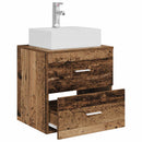 vidaXL Fali mosdószekrény Antik Fa 49,5 x 41 x 62,5 cm Szerelt Fa
