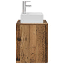 vidaXL Fali mosdószekrény Antik Fa 49,5 x 41 x 62,5 cm Szerelt Fa