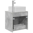 vidaXL Fali mosdószekrény Betonszürke 53 x 34,5 x 63 cm Szerelt Fa