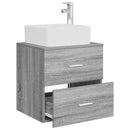 vidaXL Fali mosdószekrény Szürke Sonoma 53 x 34,5 x 63 cm Szerelt Fa