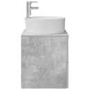 vidaXL Fali mosdószekrény Betonszürke 49,5 x 44,5 x 65 cm Szerelt Fa
