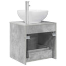 vidaXL Fali mosdószekrény Betonszürke 49,5 x 44,5 x 66,5 cm Szerelt Fa